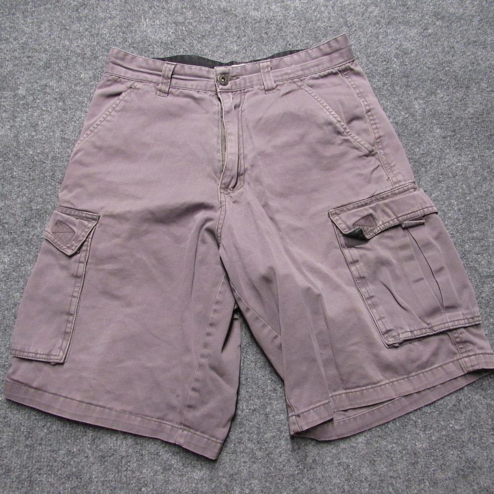 Plugg Co Mens Cargo Shorts Size 29 Purple Faded Twill Utility Multi Pocket P001
